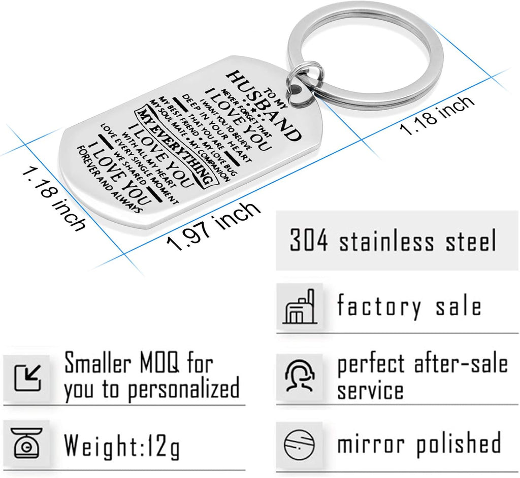 Love Keychain for Couples Birthday Gift for Husband Boyfriend Valentines Day Gift for Girlfriend
