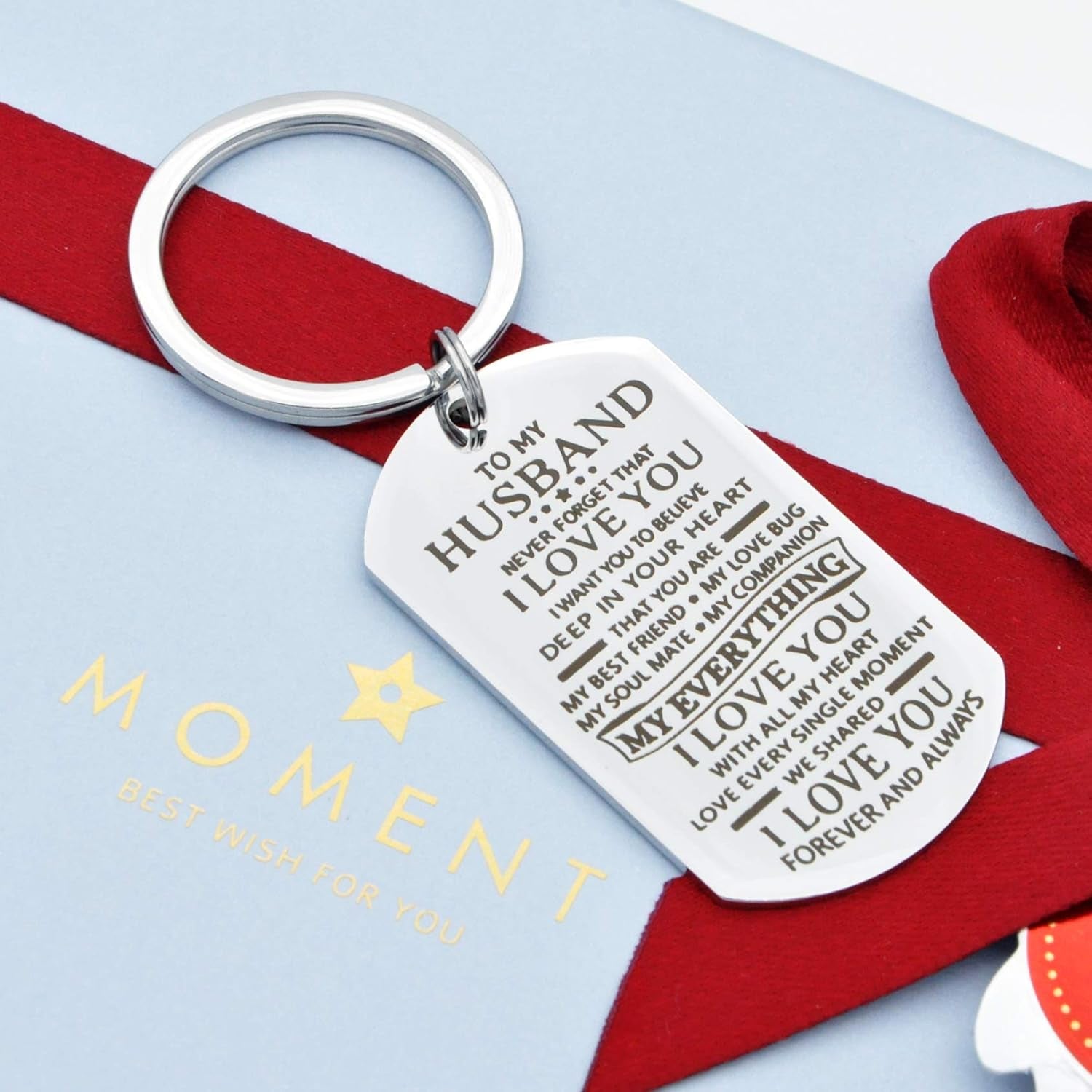 Love Keychain for Couples Birthday Gift for Husband Boyfriend Valentines Day Gift for Girlfriend