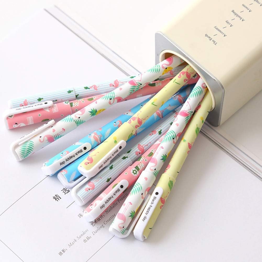 Cute Color Pens for Women Colorful Gel Ink Pen Set Unicorn Flamingo Pens Multicolor Gel Ink Roller Ball Pens for Kids Girls Children Students Teens Gifts 10 Pcs (0.5 Mm)